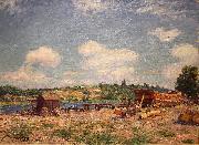 Alfred Sisley Boatyard at Saint-Mammes oil painting